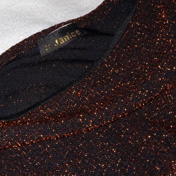 Janice Black & Metallic Bronze One Shoulder Ruched Side Bodycon Dress XS/S - Picture 7 of 7